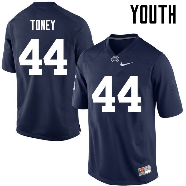 NCAA Nike Youth Penn State Nittany Lions Shaka Toney #44 College Football Authentic Navy Stitched Jersey NTQ2898HU